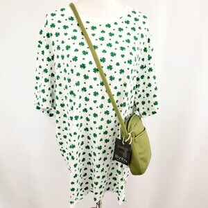 SVEN Crossbody Bag Avocado Green Short Crossbody Strap Adjustable Zip-Top